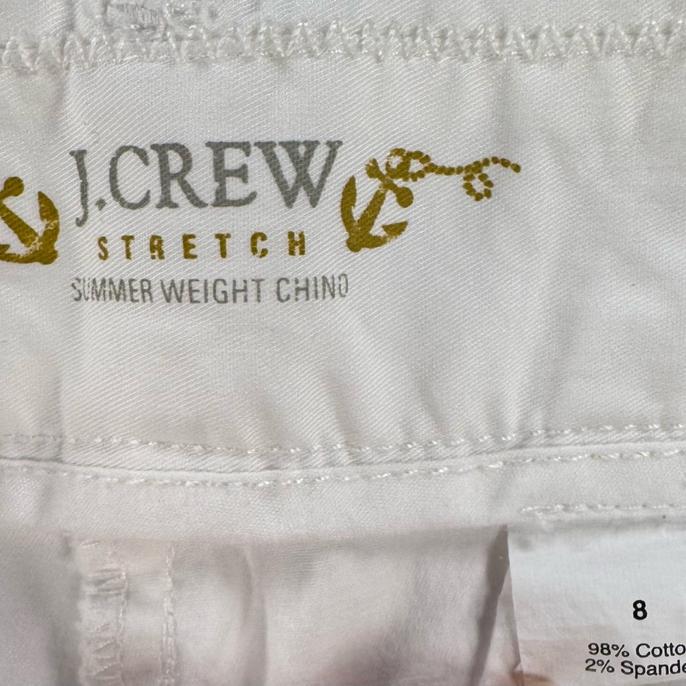 J. Crew White Women's Chino Bermuda Shorts - Picture 2 of 5